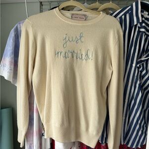 Lingua Franca “Just Married!” Cashmere Sweater !